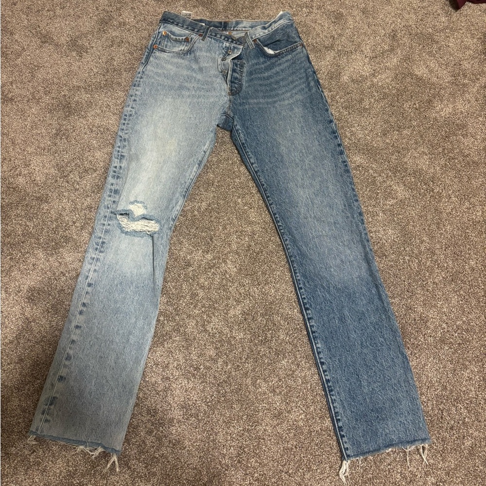 Levi’s denim two toned blue jeans